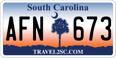 SC license plate AFN673
