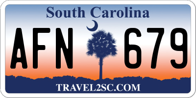 SC license plate AFN679