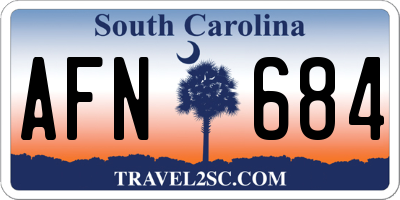 SC license plate AFN684