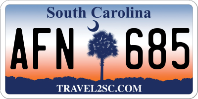 SC license plate AFN685