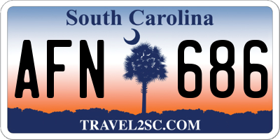 SC license plate AFN686