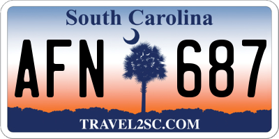 SC license plate AFN687