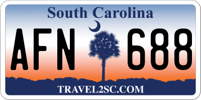 SC license plate AFN688