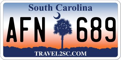 SC license plate AFN689