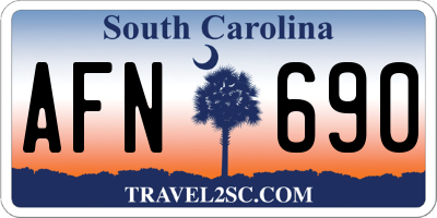 SC license plate AFN690