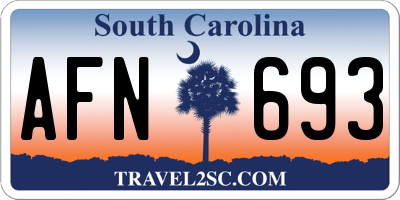 SC license plate AFN693