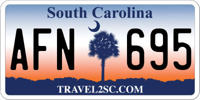 SC license plate AFN695