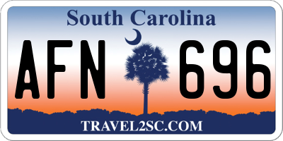 SC license plate AFN696
