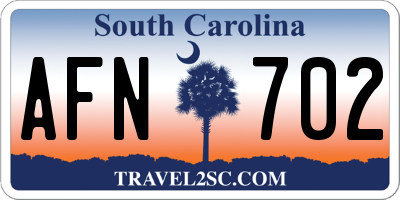 SC license plate AFN702