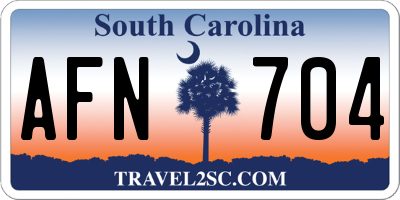 SC license plate AFN704