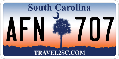 SC license plate AFN707