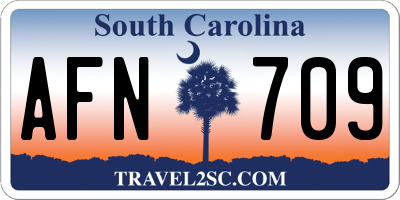 SC license plate AFN709