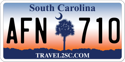 SC license plate AFN710