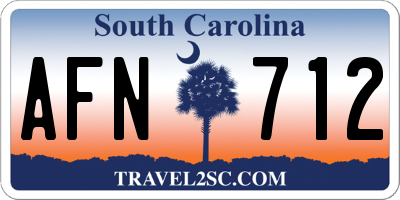 SC license plate AFN712