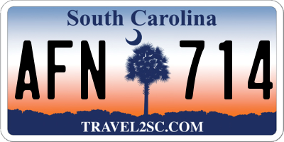 SC license plate AFN714