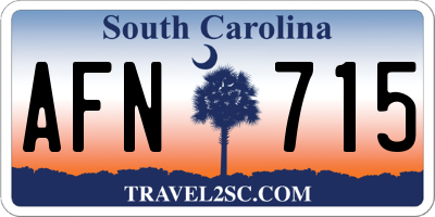 SC license plate AFN715
