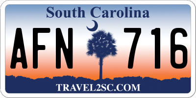 SC license plate AFN716