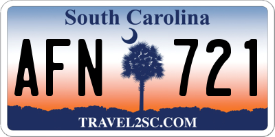 SC license plate AFN721