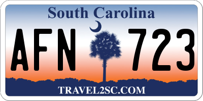 SC license plate AFN723
