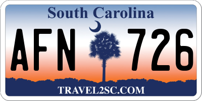 SC license plate AFN726