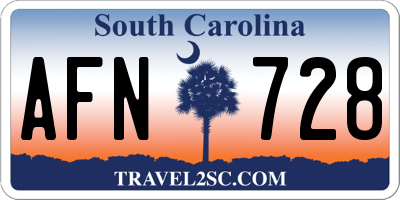 SC license plate AFN728