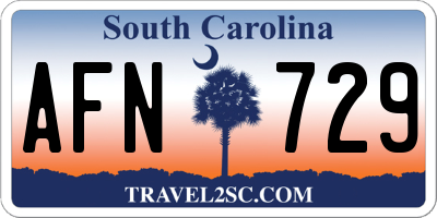 SC license plate AFN729