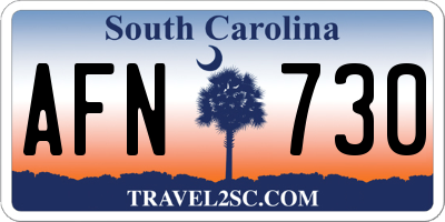 SC license plate AFN730