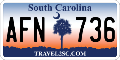 SC license plate AFN736