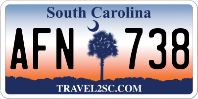 SC license plate AFN738