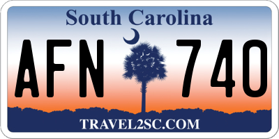 SC license plate AFN740