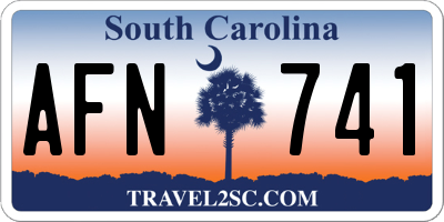 SC license plate AFN741