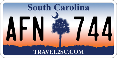 SC license plate AFN744