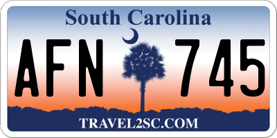 SC license plate AFN745