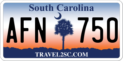 SC license plate AFN750