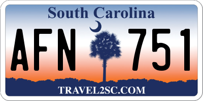SC license plate AFN751