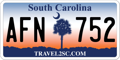 SC license plate AFN752