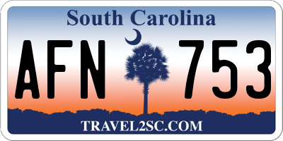 SC license plate AFN753