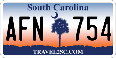 SC license plate AFN754