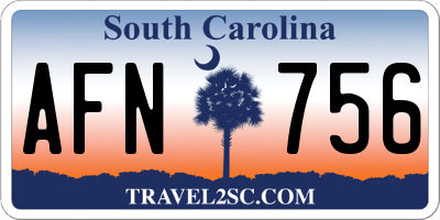 SC license plate AFN756