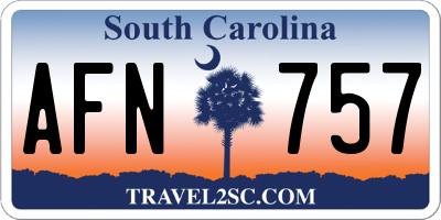 SC license plate AFN757
