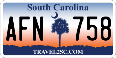 SC license plate AFN758