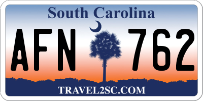 SC license plate AFN762