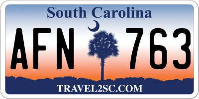 SC license plate AFN763