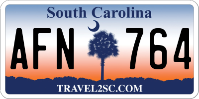 SC license plate AFN764