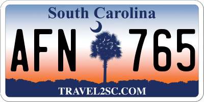SC license plate AFN765