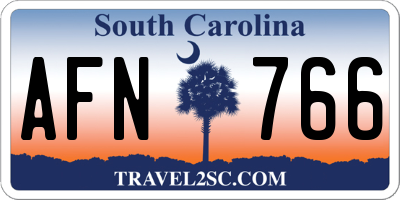 SC license plate AFN766