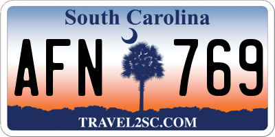 SC license plate AFN769