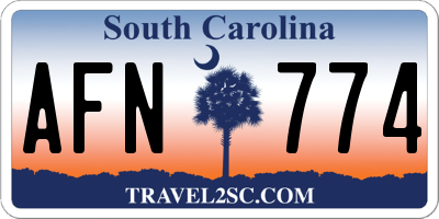 SC license plate AFN774
