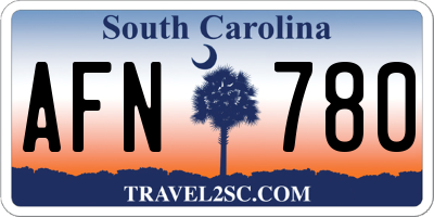 SC license plate AFN780