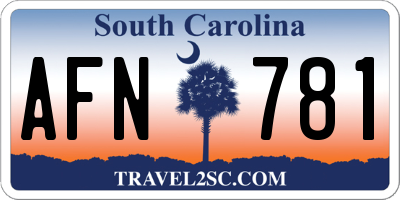 SC license plate AFN781
